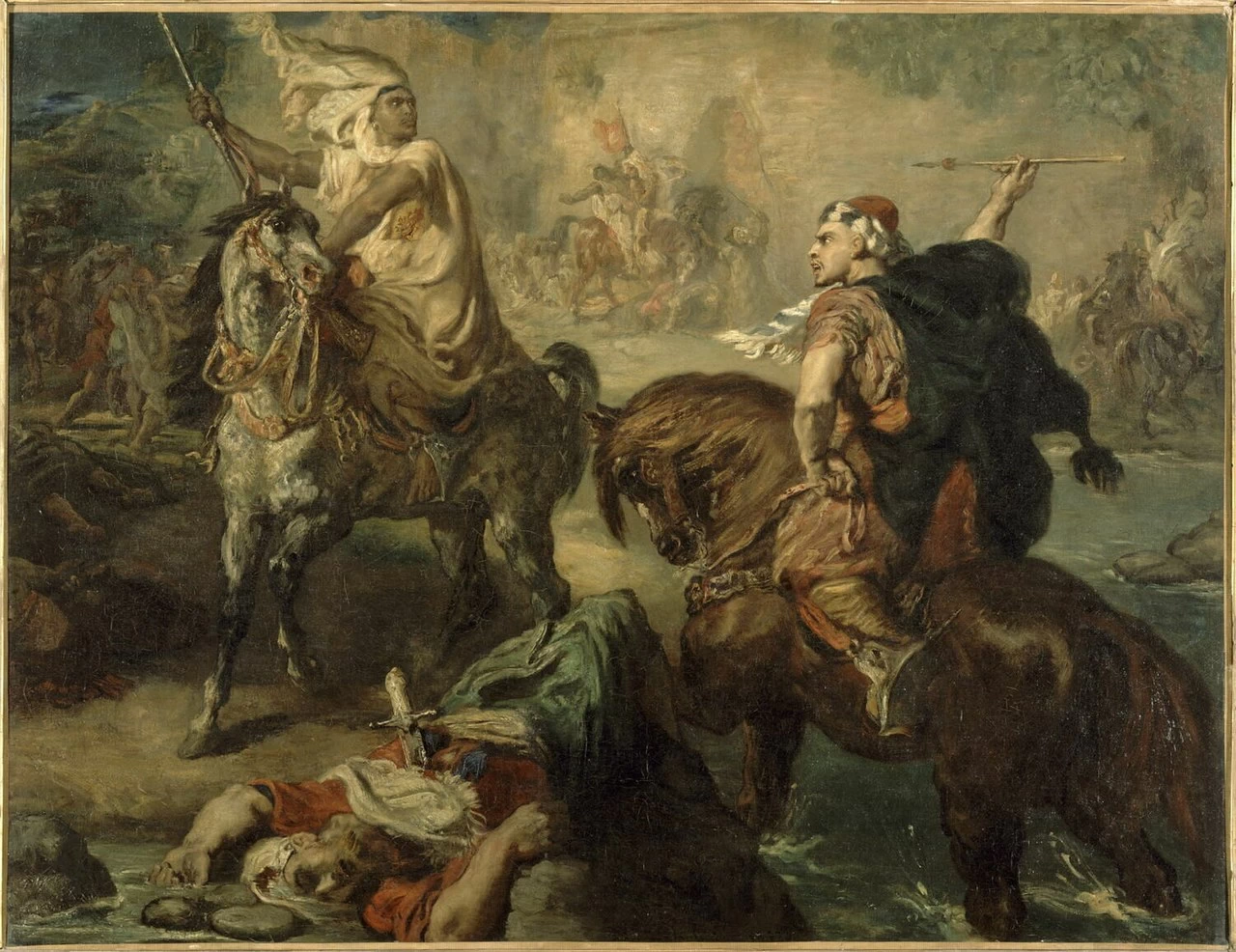 Capi di tribù arabe si sfidano a singolar tenzone, sotto i bastioni di una città, 1852 - Museo d'Orsay, Parigi
